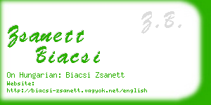 zsanett biacsi business card